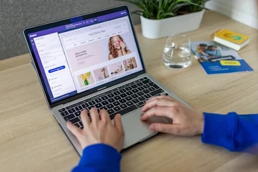 Person on a laptop