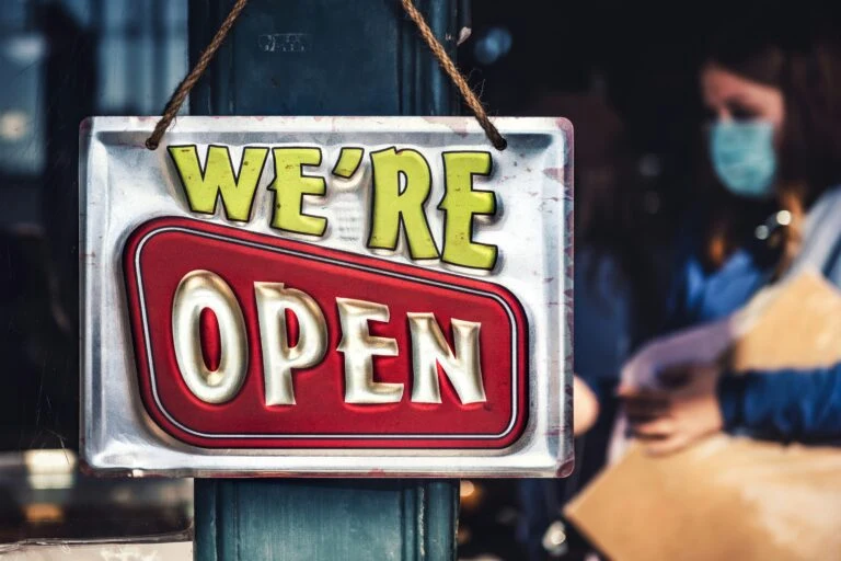 We are open sign for a small business